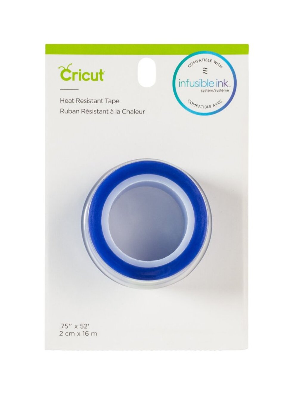 Cricut Heat Resistant Tape 0.75" x 52" - Clear Craft Tape for High Heat & Transf